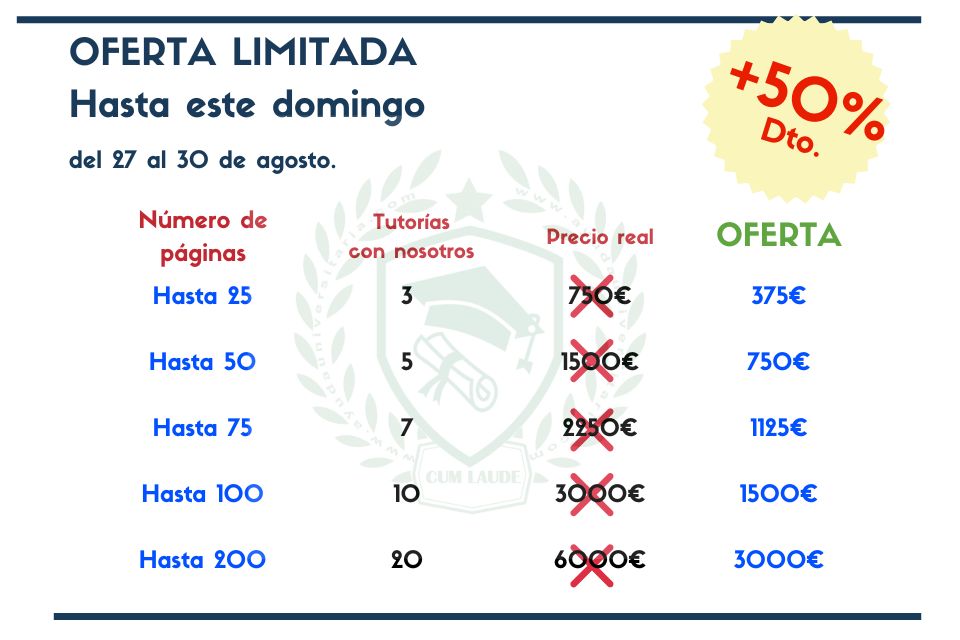 Oferta Soluciona tu TFG Presupuesto (2) trabajo fin de grado tfg